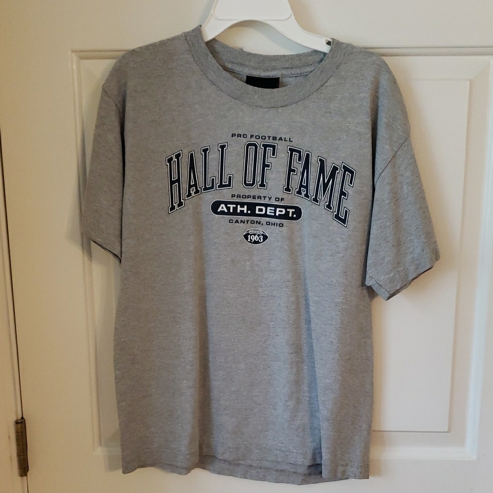 Pro Football Hall Of Fame Gray & Navy Official T-shirt By Reebok Size: L